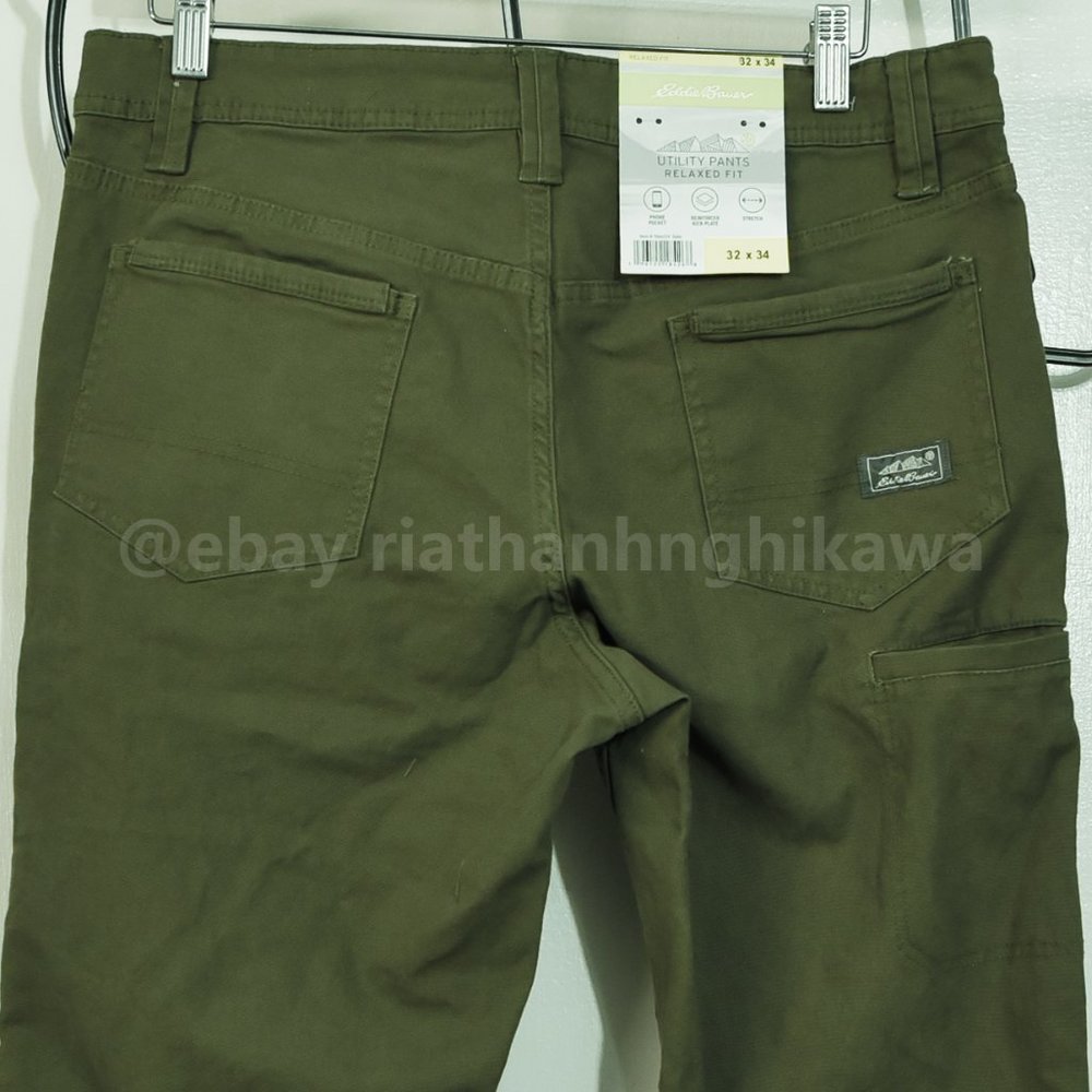 Eddie Bauer Men’s Utility Pants green - Picture 3 of 4